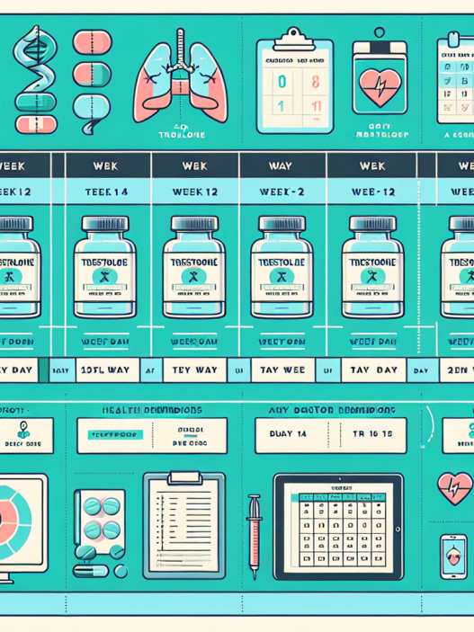 Sample cycle plan for trestolone acetato: 12 weeks